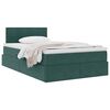 vidaXL Cama com Armazenamento Verde Escuro 120 x 200 cm Veludo