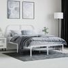 vidaXL Estrutura de cama com cabeceira 120x200 cm metal branco