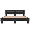 vidaXL Estrutura de cama 160x200 cm derivados de madeira/metal preto