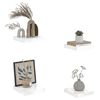 vidaXL Prateleiras de parede suspensas 4 pcs 23x23,5x3,8cm MDF branco