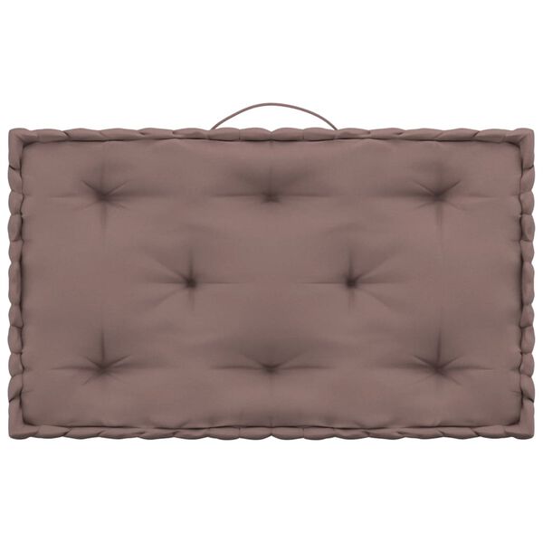 vidaXL Almofad&otilde;es p/ sof&aacute; de paletes 7pcs algod&atilde;o cinzento-acastanhado