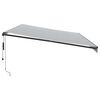 vidaXL Toldo retr&aacute;til autom&aacute;tico com LEDs 600x350 cm antracite/branco