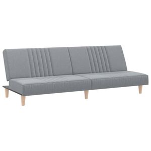 vidaXL Sof&aacute;-cama tecido cinzento-claro