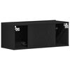 vidaXL Gabinete para TV 2 pcs Carvalho Preto 80 x 30 x 30 cm