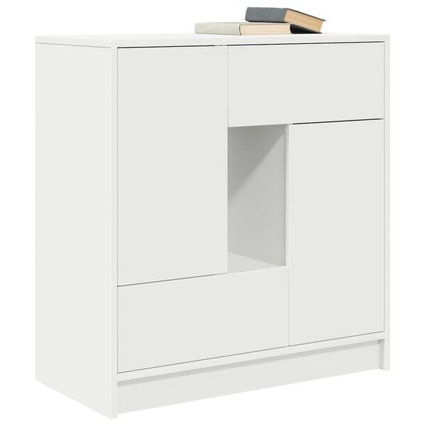 vidaXL Aparador c/ gavetas e portas 70,5x34x74,5 cm branco