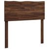 vidaXL Cabeceira com rebordo natural ROSTOCK Marrom Escuro 80 cm