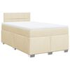 vidaXL Cama boxspring com colch&atilde;o 120x190 cm tecido cor creme