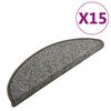 vidaXL Tapete/carpete para degraus 15 pcs 65x21x4 cm antracite