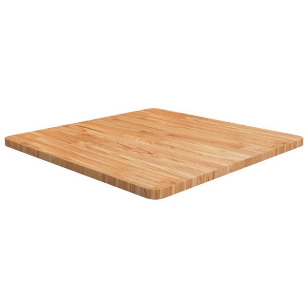 vidaXL Tampo mesa quadrado 70x70x2,5cm carvalho tratado castanho-claro