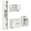 vidaXL Conjunto de M&oacute;veis para Banheiro com gaveta 4 pcs Branco