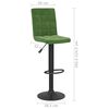 vidaXL Bancos de bar 2 pcs veludo verde-escuro