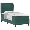 vidaXL Cama Box com colch&atilde;o Verde Escuro 190 x 90 cm Poli&eacute;ster