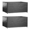 vidaXL Capas p/ mob&iacute;lia de jardim 2pcs 8 ilh&oacute;s 180x135x80cm retangular