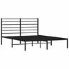vidaXL Estrutura de cama com cabeceira 160x200 cm metal preto