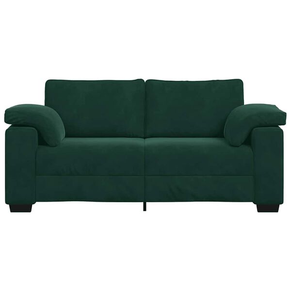 vidaXL Sof&aacute;-luvas 180x77x82 cm veludo verde-escuro