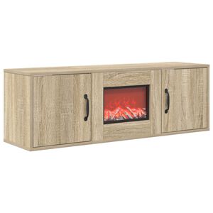 vidaXL Lareira el&eacute;trica Sonoma 110 x 30 x 36,5 cm Derivados de madeira
