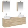vidaXL Conjunto de M&oacute;veis para Banheiro 5 pcs Carvalho Sonoma