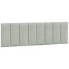 vidaXL Almofad&atilde;o de cabeceira Hanko 152 cm veludo cinzento-claro