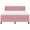 vidaXL Cama Box com colch&atilde;o com cabeceira Rosa 200 x 140 cm Veludo