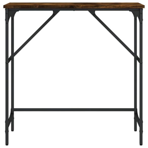 vidaXL Mesa consola 75x32x75 cm derivados de madeira carvalho fumado