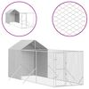 vidaXL Canil de exterior com teto 2x6x2,5 m a&ccedil;o galvanizado prateado