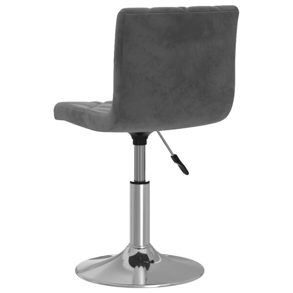 vidaXL Cadeira de jantar girat&oacute;ria veludo cinzento-escuro