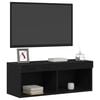 vidaXL Conjunto de m&oacute;vel de TV 2 pcs Carvalho preto 80 x 30 x 30 cm