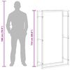 vidaXL Suporte para lenha 80x28x154 cm a&ccedil;o inoxid&aacute;vel