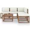 vidaxL 6 pcs conjunto lounge de paletes c/ almofad&otilde;es pinho impregnado