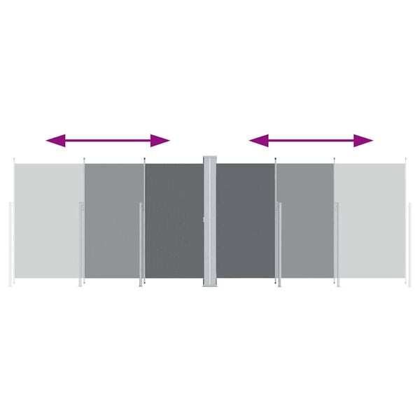 vidaXL Toldo lateral retr&aacute;til 200x600 cm antracite