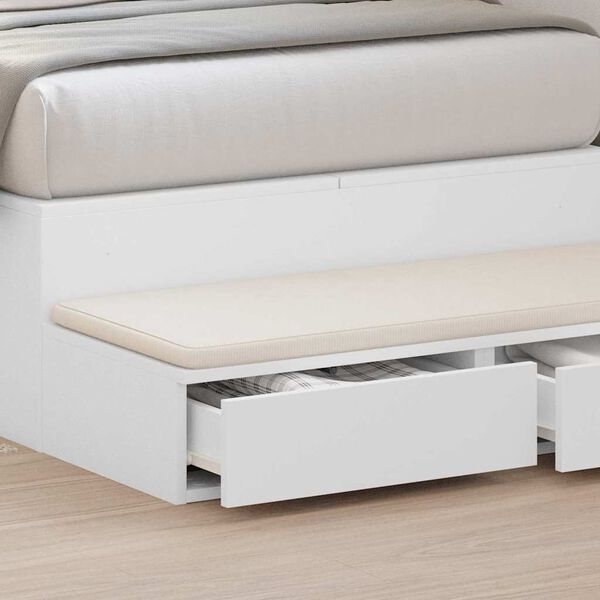 vidaXL Gavetas de cama Branco 100 x 36,5 x 16,5 cm Madeira processada