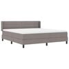 vidaXL Cama Box Cinzento-acastanhado 200 x 180 cm Poli&eacute;ster