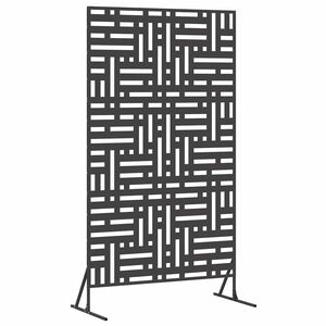 vidaXL Protetor de Privacidade 100 x 50 x 180 cm A&ccedil;o Preto