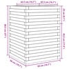 vidaXL Vaso/floreira de jardim 50x50x68,5 cm pinho maci&ccedil;o branco