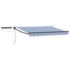 vidaXL Toldo Retr&aacute;til El&eacute;trico Azul, Branco, Antracite 2,5 x 2 m