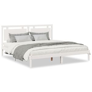 vidaXL Cama extra longa sem colch&atilde;o 200x210 cm madeira maci&ccedil;a