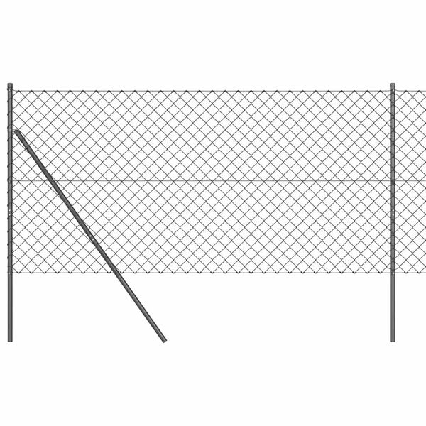 vidaXL Poste de Cerca Cinzeto 25 x 1,4 m (malha de 60 x 60 mm)