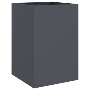vidaXL Vaso/floreira 52x48x75 cm a&ccedil;o antracite