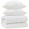 vidaXL Duvet com Travesseiros 3 unid. Branco Microfibra
