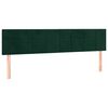 vidaXL Cabeceira de cama c/luzes LED veludo 180x5x78/88cm verde-escuro