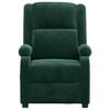 vidaXL Poltrona de massagens veludo verde-escuro