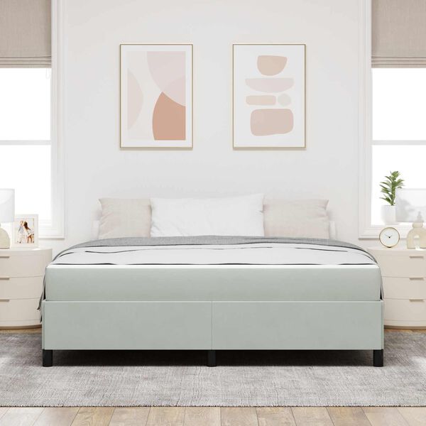 vidaXL Estrutura da Cama Cinzento-claro 180 x 200 cm tecido