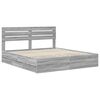 vidaXL Estrutura da Cama com gaveta Cinza Sonoma 200 x 200 cm