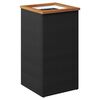 vidaXL Vaso/floreira 40x40x80 cm vime PE preto