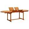 vidaXL Mesa de jantar p/ jardim (160-240)x100x75 cm ac&aacute;cia maci&ccedil;a