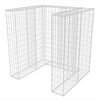 vidaXL Cerca gabi&atilde;o para 1 caixote do lixo a&ccedil;o 110x100x120 cm
