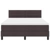 vidaXL Cama box spring com colch&atilde;o Marrom Escuro 140 x 200 cm tecido