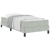 vidaXL Cama Box com colch&atilde;o Cinzento-claro 80 x 210 cm tecido