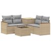 vidaXL Conjunto de Sof&aacute;s 6 unid. Bege e Cinza Claro
