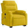 vidaXL Poltrona massagens reclin. elevat&oacute;ria el&eacute;trica veludo amarelo